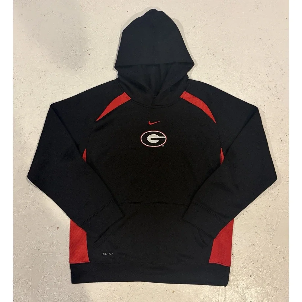 Vintage Nike Georgia Bulldogs Hoodie Sweatshirt Youth M Center Swoosh Football